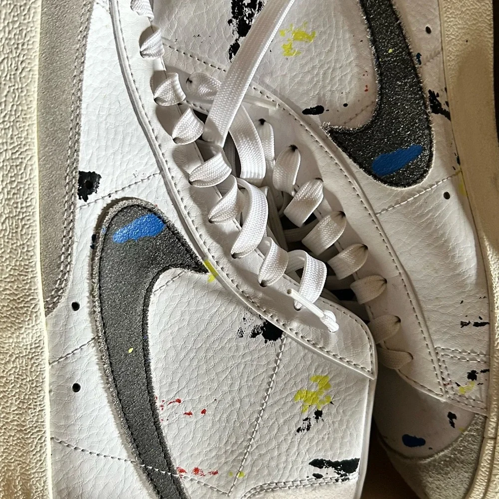 Nike White Sneakers with Colorful Accents